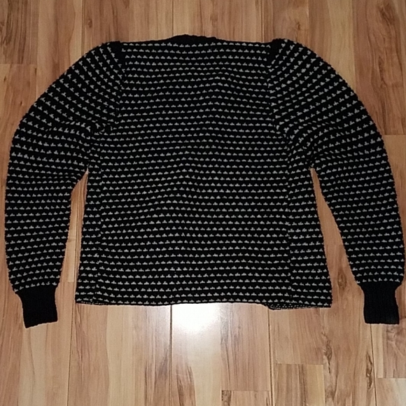 Vintage 70s Black and White Sweater - Picture 5 of 8